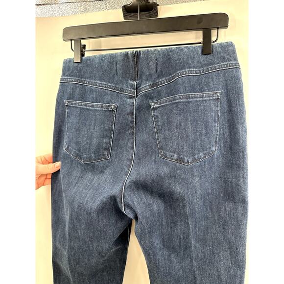 Soft Surroundings Women's Dark Wash Pull On High Rise Stretch Denim Size Medium - Picture 6 of 8